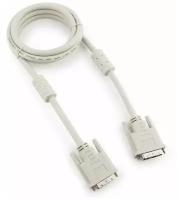 Кабель DVI-D single link Cablexpert CC-DVI-6C, 19M/19M, 1,8 м, серый, экран, ферритовые кольца