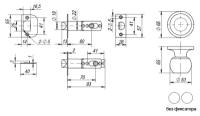 Ручка защелка 6072 SB-P (без фик.) мат. золото