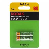 Kodak Аккумулятор Kodak HR03-2BL 850mАh Pre-Charged [K3AHRP-2/850mАh], 2шт (30955103)