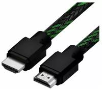 Кабель 4ПХ HDMI v2.0 (4PH-HM481), 2 м, 1 шт., черный/зеленый