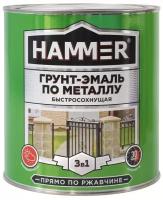 Hammer Грунт-эмаль по металлу 3 в 1 б/с шоколадная 2,7 кг / 4 ЭК000132856