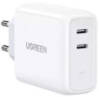 Сетевое зарядное устройство Ugreen USB C х 2 36W PD, цвет белый (70264)