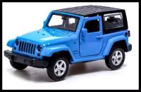 Металлический транспорт Автоград Машина металлическая JEEP WRANGLER, 1:42, инерция, открываются двери, цвет синий