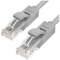 GCR Патч-корд прямой 5.0m UTP кат.5e, серый, 24 AWG, литой, ethernet high speed 1 Гбит/с, RJ45, T568B