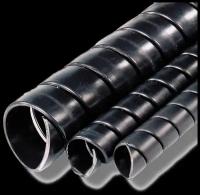 Защита пластиковая черная спиральная для РВД, шлангов, проводов 20мм (20 метров)