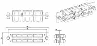 Hyperline FO-FPM-W120H32-6DSC-BG Панель для FO-19BX с 6 SC (duplex) адаптерами