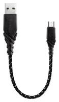 Кабель EnergEA NyloGlitz Micro-Usb Black 18cm