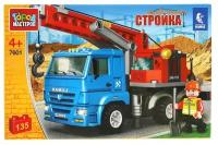 Конструктор Город мастеров KAMAZ кран, 135 деталей