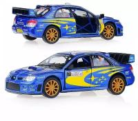 Металлическая инерционная машинка Kinsmart 1:36 Subaru Impreza WRC 2007 5328 DKT с открывающими дверями