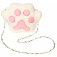 Мягкие сумочки Milo toys Сумка детская меховая «Лапка», розовый, 23х18х2 см