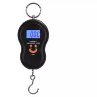 Портативные электронные весы безмен для багажа PORTABLE ELECTRONIC SCALE до 50 кг, черные