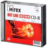 Диск Mirex CD-R 700Mb HOTLINE 48X slim box, упаковка 5 шт