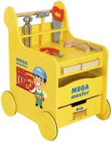 Развивающий игровой центр каталка детская набор строителя MEGA TOYS Mega Master / инструменты для мальчиков тележка развивающий центр для малышей