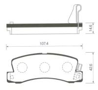 Дисковые тормозные колодки задние SANGSIN BRAKE SP1208 для Toyota, Lexus (4 шт.)