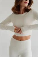 Кроп-топ Long Sleeve Crop Top Ivory