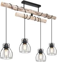 Потолочный светильник Globo Lighting Mina 15326-4D, E27, 240 Вт, кол-во ламп: 4 шт., цвет: черный