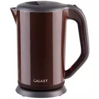 Чайник Galaxy GL 0318 2000Вт, 1,7л сталь+пластик коричневый