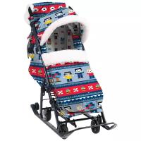 Санки-коляска «Ника детям 7-5», в стиле Лего