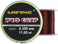 Монофильная карповая леска MIFINE PRO CARP/ 300м /0.30 мм/ 11.95 кг/леска для фидера/для троллинга/рыболовная леска