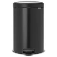 Мусорный бак с педалью NewIcon, 20л, черный матовый, Brabantia, 114106