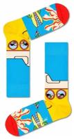 Носки Happy Socks, размер 25, мультиколор, бесцветный, голубой, желтый