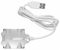 Разветвитель USB 2.0 Buro BU-HUB4-0.5-U2.0-Candy 4 порта, серебристый