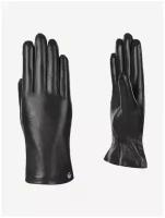 Женские перчатки из натуральной кожи FABRETTI, цвет черный