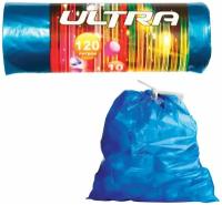 Квант продажи 2 шт. Мешки для мусора 120 л, с завязками, синие, в рулоне 10 шт., ПВД, 30 мкм, 70×110 см, концепция быта «Ultra»