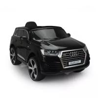 Электромобиль AUDI Q7, EVA колёса, кожаное сиденье, цвет чёрный глянец