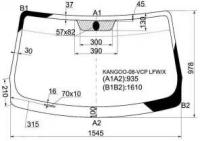 Стекло Лобовое Renault Kangoo Ii 07- XYG арт. KANGOO-08-VCP LFW/X
