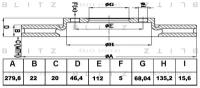 Диск Тормозной Blitz арт. BS0156