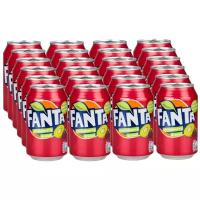 Газированный напиток Fanta Strawberry & Kiwi, 0.33 л, металлическая банка, 24 шт