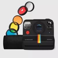 Фотоаппарат моментальной печати Polaroid Now Plus Black 2 поколения с комплектом на 5 фильтров для объектива