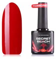 TNL, Гель-лак Secret beach №08 – запретное желание, 10 мл (ярко-бордовый, без блесток и перламутра, плотный.)