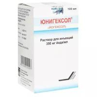 Юнигексол р-р д/ин. 350 мг йода/мл фл. 100 мл №1 в комплекте с держателем