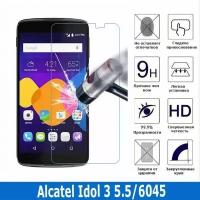 Защитное стекло для Alcatel One Touch Idol 3 5.5/6045 (0.3 мм)