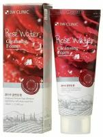 Пенка для лица с розовой водой 3W CLINIC Rose Water Cleansing Foam, увлажняющая, 100 мл. В наборе 1шт