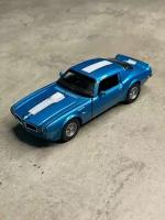 Металлическая машинка Welly PONTIAC FIREBIRD 1972 Понтиак Фаерберд, инерционная, цвет Синий