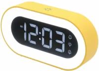 Часы электронные, CL-88YW, ARTSTYLE, желтые, со встр. аккум, ночником и будильником