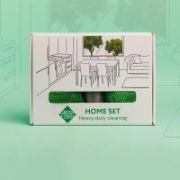 Набор для чистки сложных загрязнений HOME SET Heavy-duty Сleaning Set GREEN FIBER, Набор из 3-х предметов