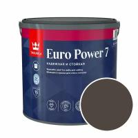 Краска моющаяся Tikkurila Euro Power 7 RAL 8017 (Шоколадно-коричневый - Chocolate brown) 2,7 л