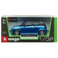 Машинка Bburago MINI Cooper S Cabriolet, арт.43041