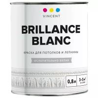 Краска акриловая VINCENT Brillance Blanc влагостойкая моющаяся глубокоматовая белый 0.8 л