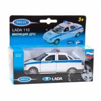 Легковой автомобиль Welly Lada 110 Милиция ДПС (42385PB) 1:34, 12 см