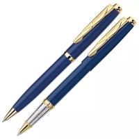 Набор Pierre Cardin Pen & Pen: ручка шариковая + роллер, латунь, цвет синий (PC0922BP/RP)