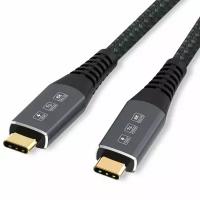Кабель USB4 Type-C (Thunderbolt 3/4) 8K@60Гц, 5K, 4K@120Гц, eGPU, PD 100W, 40Gbps - 1.2 метра
