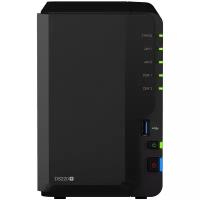 Synology Дисковый массив DS220+ Сетевое хранилище DC 2,0GhzCPU 2GB upto6 RAID0,1 up to 2HDDs SATA 3,5' 2,5' 2xUSB3.0 2GigEth iSCSI 2xIPcam up to 25