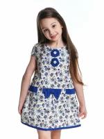 Платье Mini Maxi, размер 122, мультиколор, голубой