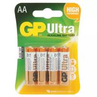 Алкалиновые батарейки GP Ultra Alkaline 15А AA - 4 шт. на блистере фонда 