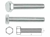 Болт М10х40 мм шестигр, цинк, кл. пр. 5.8, DIN 933 (40 шт в карт. уп.) STARFIX (SMC1-17493-40)